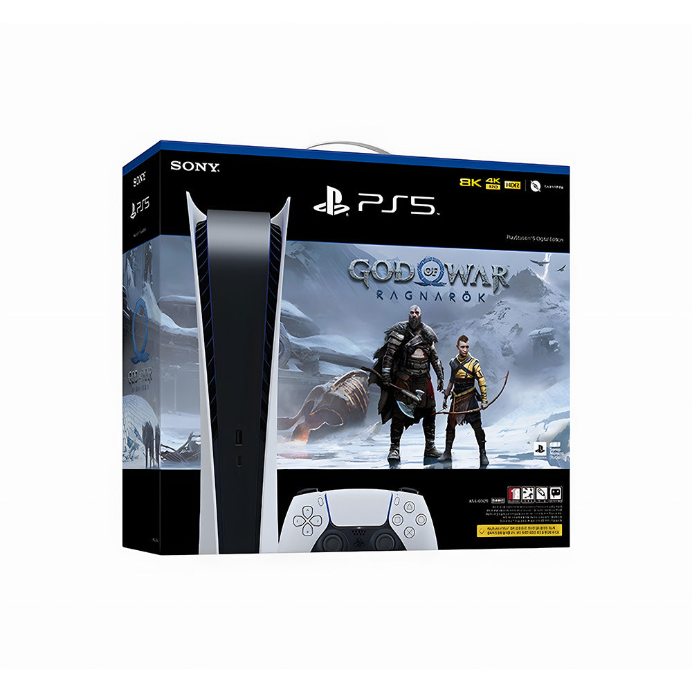 Sony PlayStation_PS5 Video Game Console (Digital Edition) with God of War (GOW) Ragnarök Bundle